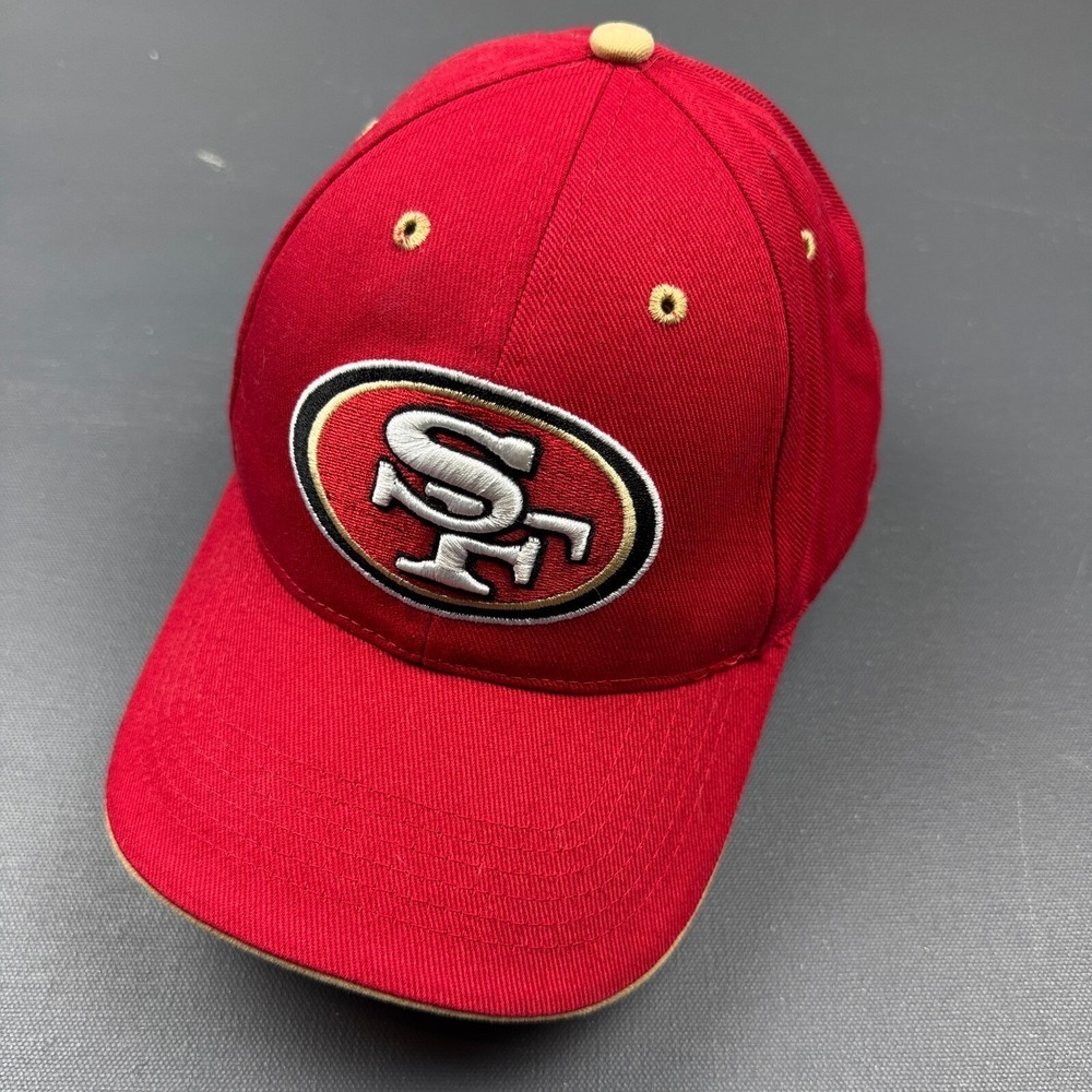 San Francisco 49ers Unisex OS Red Gold Adjustable Strapback Cap NFL Fan Logo Cap